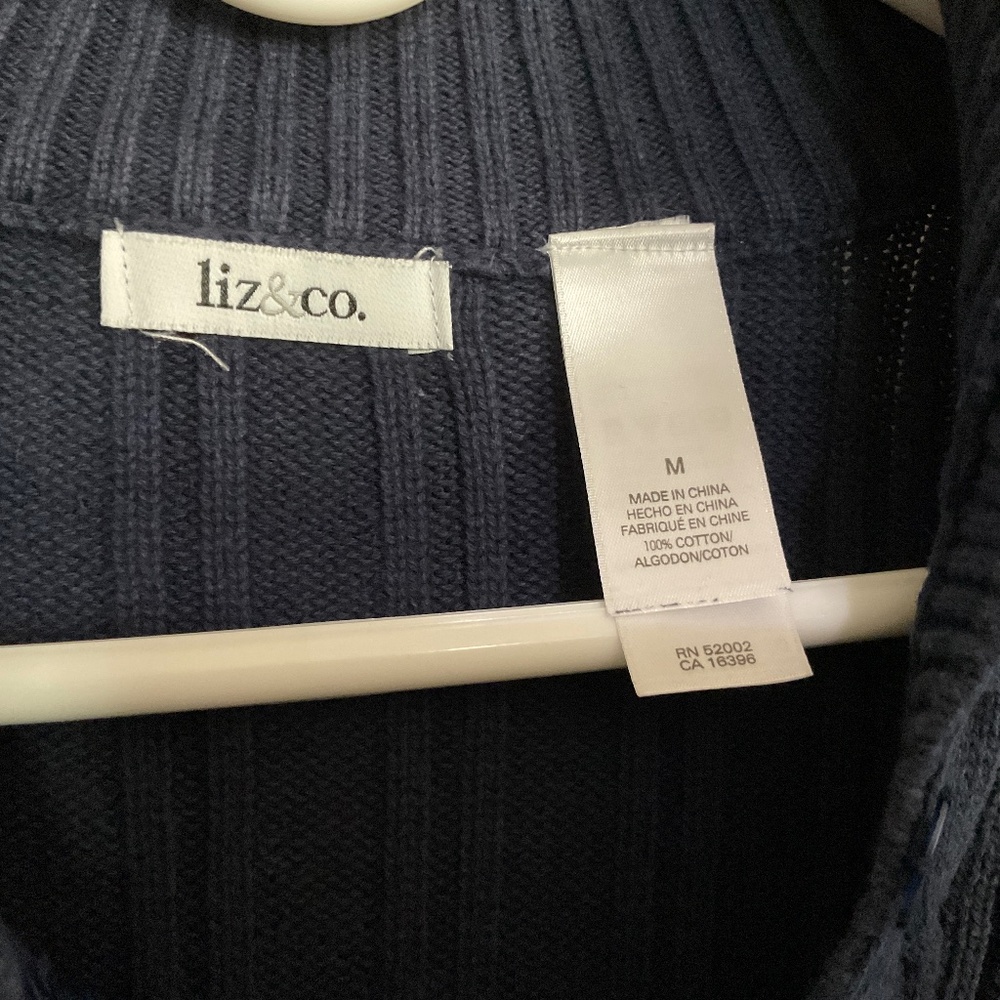 Liz Claiborne Cable Knit Sweater Juniors Size Medium Y2K - Picture 4 of 10